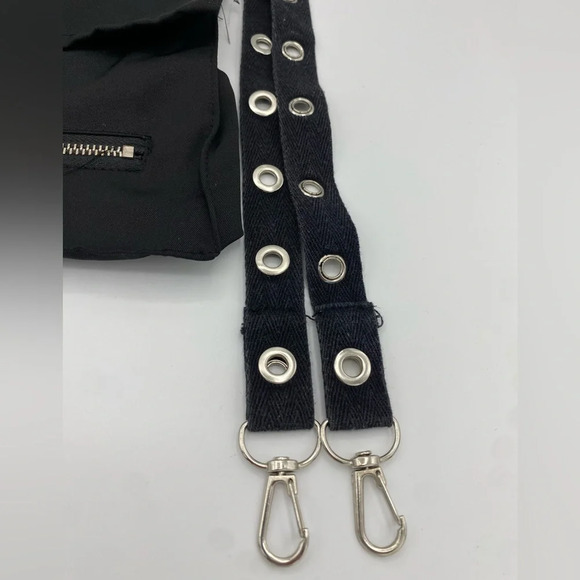 Gothic Alternative Clothing Chain Pocket Cargo Accessories Black Silver - Picture 7 of 7